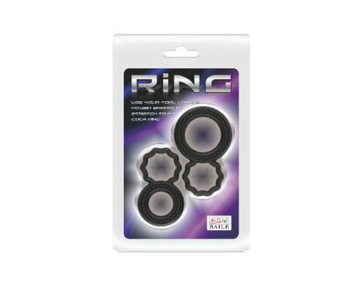 Набор из 2 эрекционных колец с подхватом мошонки