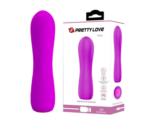 Лиловый мини-вибратор Beau - 11,9 см.