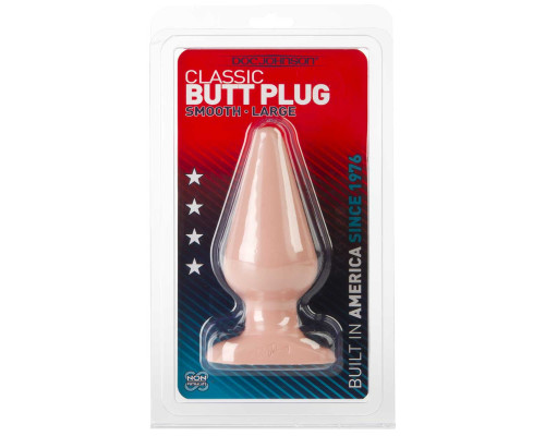 Анальная пробка телесного цвета Butt Plugs Smooth Classic Large - 14 см.