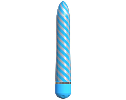 Голубой вибратор Sweet Swirl Vibrator - 21,3 см.