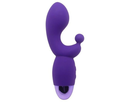 Фиолетовый вибратор INDULGENCE Rechargeable G Kiss - 16,5 см.