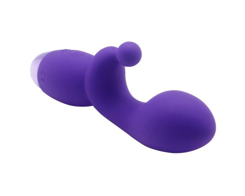 Фиолетовый вибратор INDULGENCE Rechargeable G Kiss - 16,5 см.