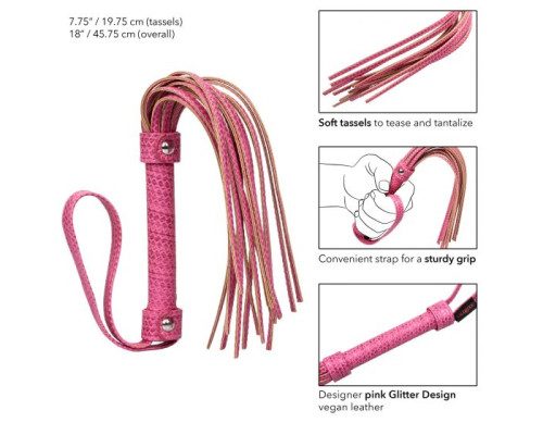 Розовая плеть Tickle Me Pink Flogger - 45,7 см.