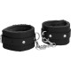 Черные поножи Plush Leather Ankle Cuffs