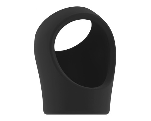 Черное эрекционное кольцо для пениса и мошонки No45 Cockring with Ball Strap