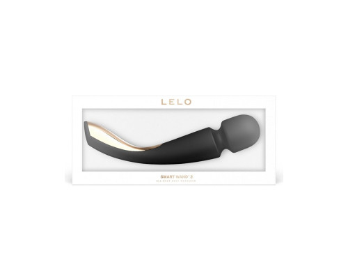 Черный вибромассажёр Lelo Smart Wand 2 Large - 30,4 см.