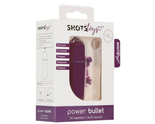 Фиолетовая вибропуля Power Bullet - 6,2 см.