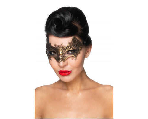 Золотистая карнавальная маска  Сириус