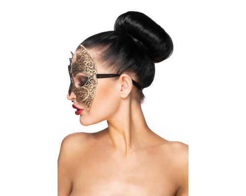 Золотистая карнавальная маска  Алиот