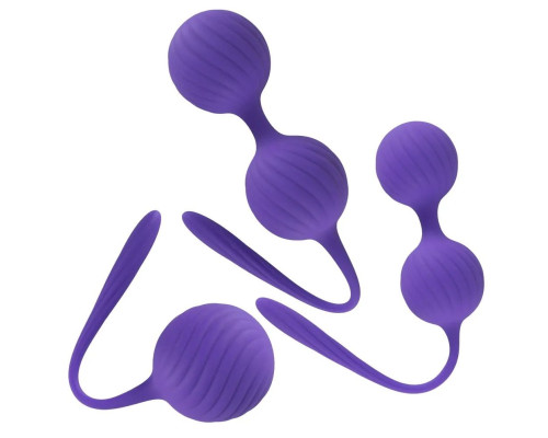 Фиолетовый набор вагинальных шариков 3 Kegel Training Balls