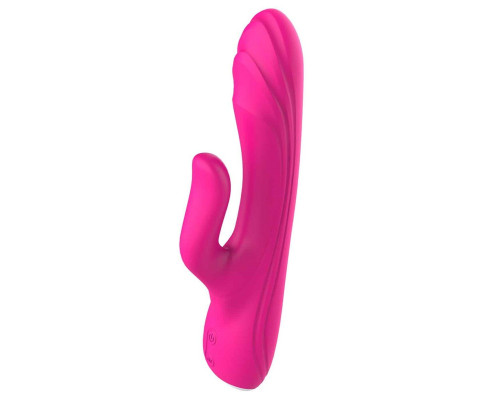 Ярко-розовый вибратор-кролик Flexible G-spot Vibe - 21 см.