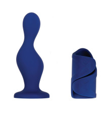 Мужской набор в синем цвете In s   Out s: вибромастурбатор и анальный плаг