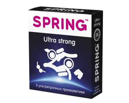 Ультрапрочные презервативы SPRING ULTRA STRONG - 3 шт.