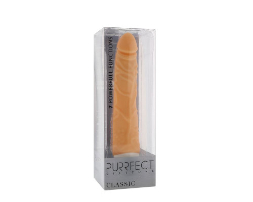 Телесный вибратор-реалистик PURRFECT SILICONE CLASSIC 7.1INCH FLESH - 18 см.