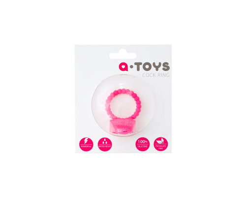 Розовое силиконовое виброкольцо A-toys