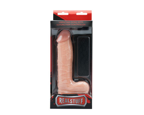 Телесный вибратор-реалистик REALSTUFF 7INCH DONG - 18 см.