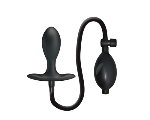 Черная анальная пробка с расширением - 9,1 см.