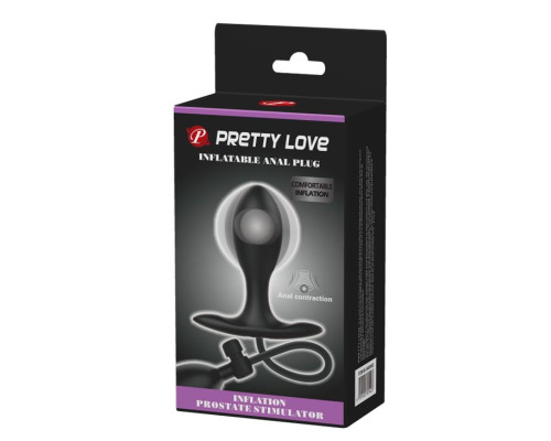 Черная анальная пробка с расширением - 9,1 см.