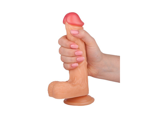 Телесный фаллоимитатор на присоске Ardent - 19,5 см.