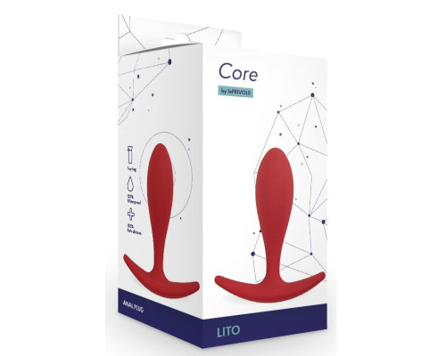 Бордовая анальная пробка Lito S - 7,3 см.