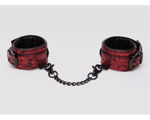 Красно-черные наручники Reversible Faux Leather Wrist Cuffs