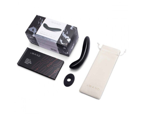 Массажер для G-точки Le Wand Crystal G-Wand из черного обсидиана