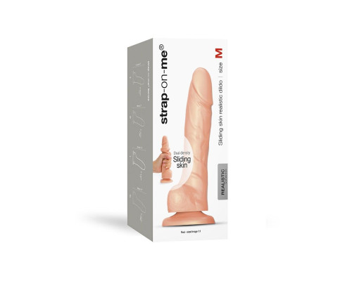 Телесный фаллоимитатор Strap-On-Me Sliding Skin Realistic Dildo size M