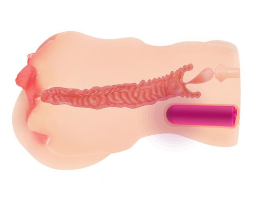 Телесный вибромастурбатор-вагина Onahole edition 003 с двойным слоем материала