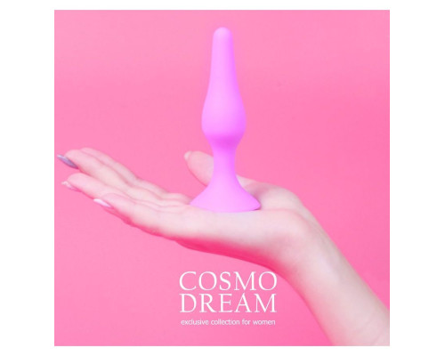 Розовая анальная втулка с ограничителем - 10 см.