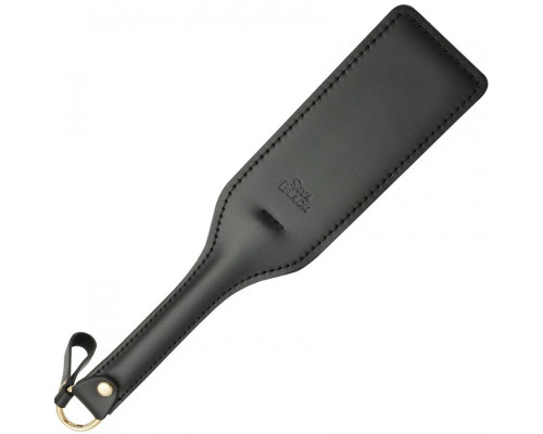 Черная кожаная шлепалка SitaBlack - 30 см.
