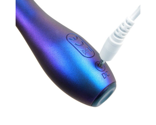 Синий вибромассажер с шаровидной головкой - 14 см.