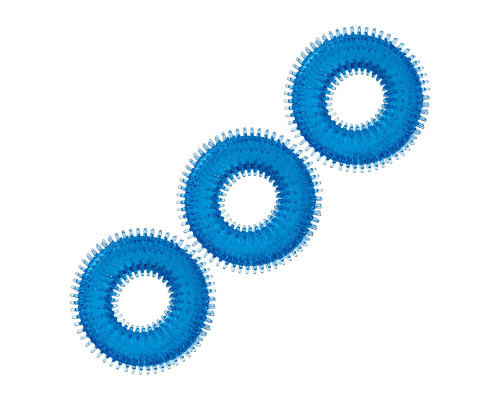 Комплект из трех голубых колец для эрекции 3-Pack Ultra-Stim Stretch Cock Rings