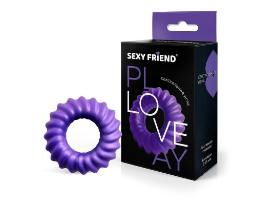 Фиолетовое фигурное эрекционное кольцо