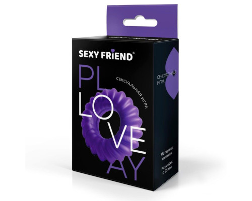 Фиолетовое фигурное эрекционное кольцо