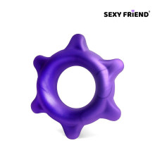 Фиолетовое эрекционное кольцо с шипиками