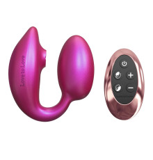 Малиновый вибратор для пар Wonderlover