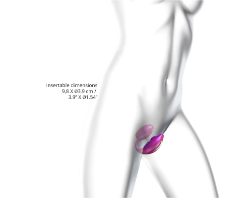 Малиновый вибратор для пар Wonderlover