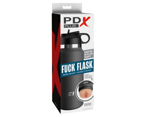 Серый мастурбатор в виде бутылки F*ck Flask