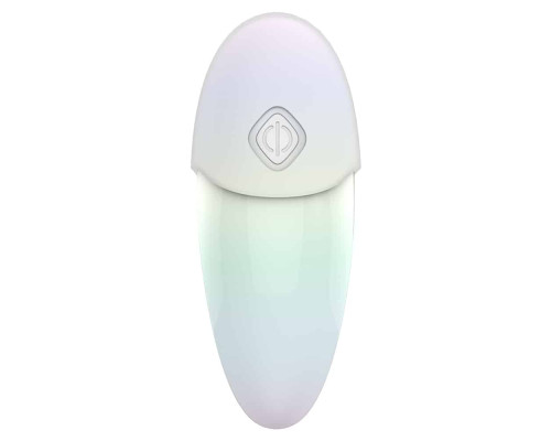 Белый клиторальный таппинг-стимулятор Pandora с насадкой для вакуумной стимуляции