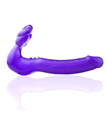 Фиолетовый безремневой страпон Jason - 24,5 см.