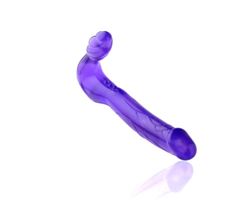 Фиолетовый безремневой страпон Jason - 24,5 см.