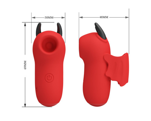 Красный стимулятор клитора Magic Devil