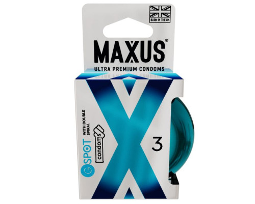 Презервативы Maxus G spot с двойной спиралью - 3 шт.