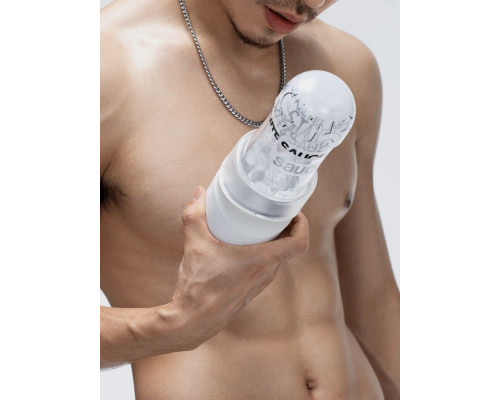 Белый автоматический мастурбатор Extra Sauce