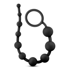 Черная анальная цепочка 10 Anal Beads - 31,8 см.