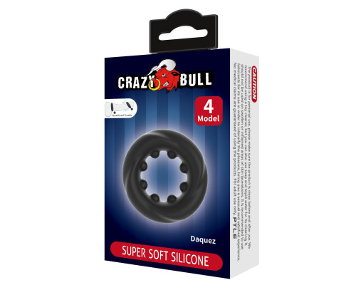 Черное эрекционное кольцо Daquez