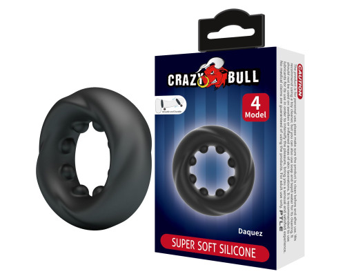 Черное эрекционное кольцо Daquez