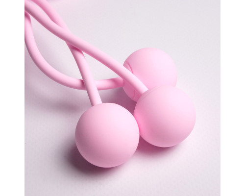 Розовый вакуумный стимулятор клитора с вагинальными виброшариками