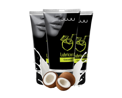 Набор из 3 съедобных лубрикантов JUJU со вкусом кокоса