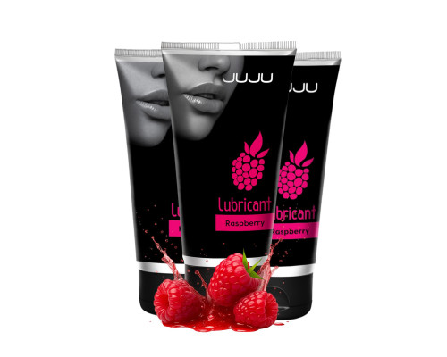 Набор из 3 съедобных лубрикантов JUJU со вкусом малины